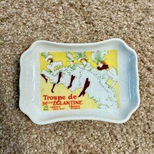 AMAZING HAND PAINTED LIMOGES TRAY. TOULOUSE LAUTREC